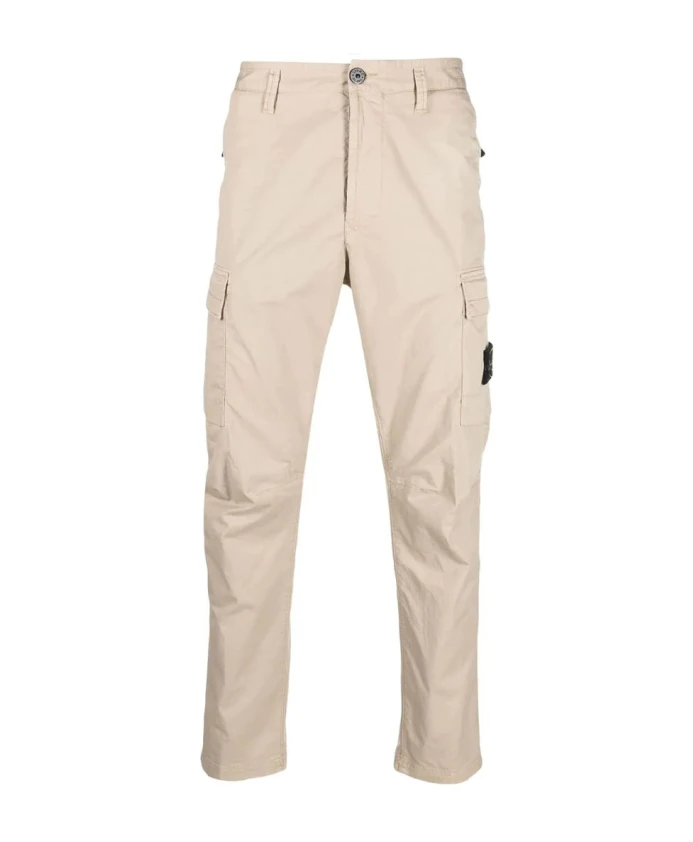 

Брюки карго из твила из хлопка Stone Island, бежевый
