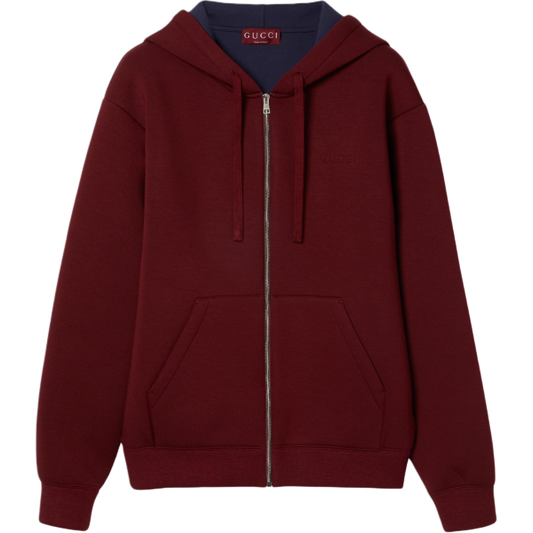 

Double Cotton Viscose Jersey Zip Jacket GUCCI, красный