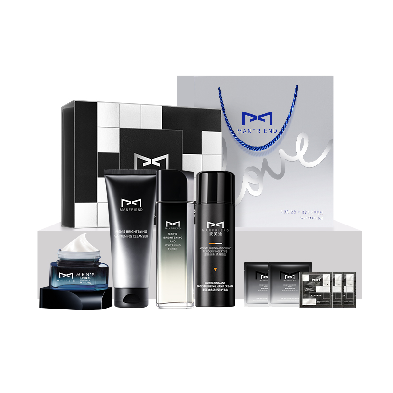 

Мужской набор для осветления следов от акне из четырёх предметов MANFRIEND, Box Four-Piece Set (Cleanser+Toner+Moisturizer+Hand Cream)