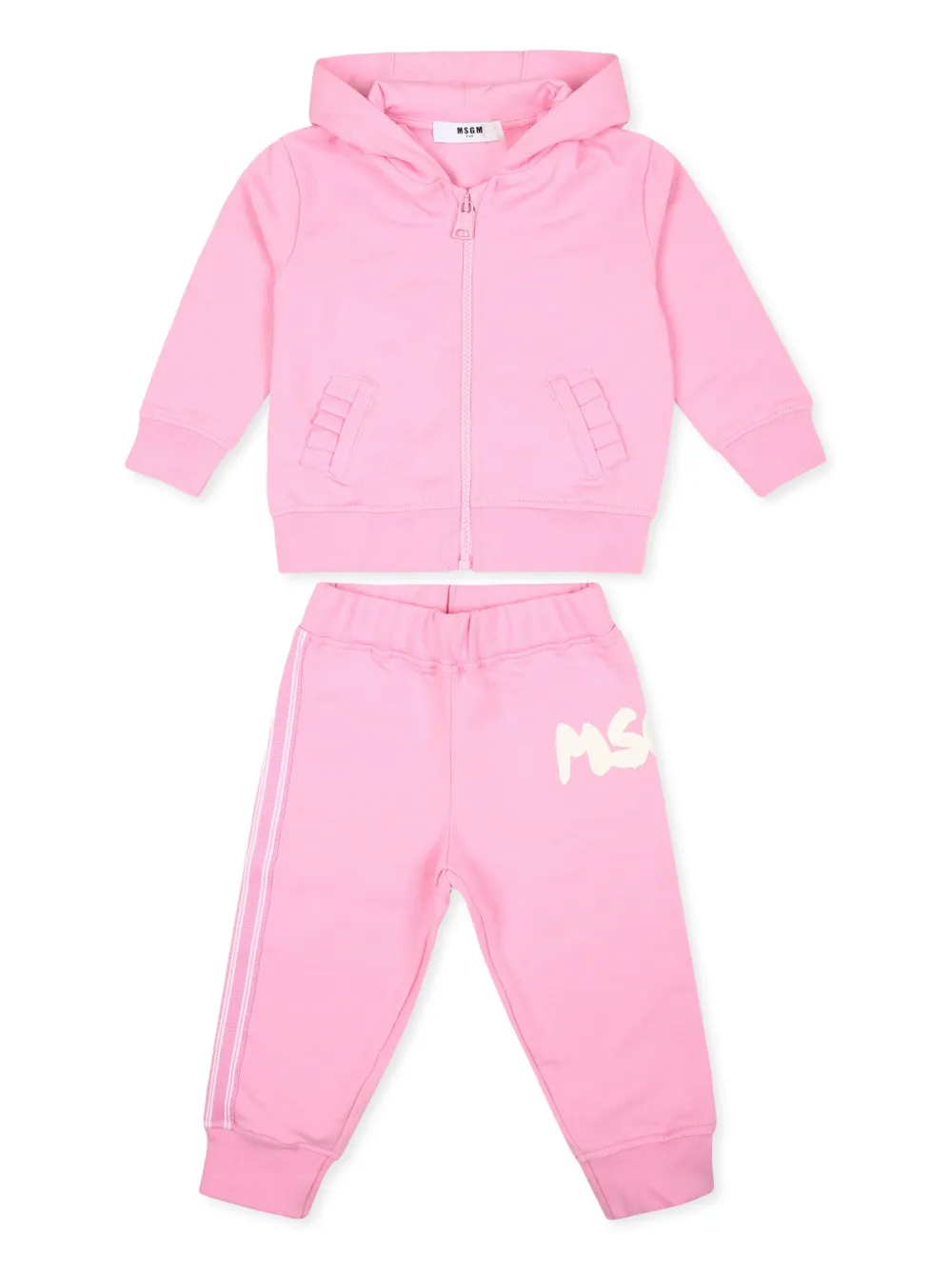 

Спортивный костюм с логотипом MSGM Kids, розовый