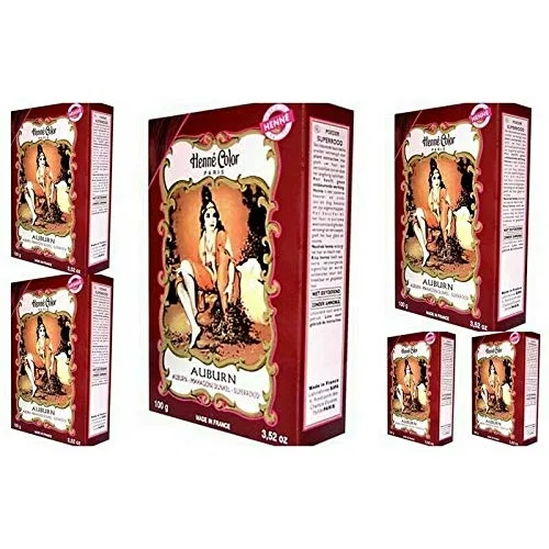 Хна для волос Henna Colour Powder, оттенок каштановый, 100 г (упаковка 6 шт.) Henne Color