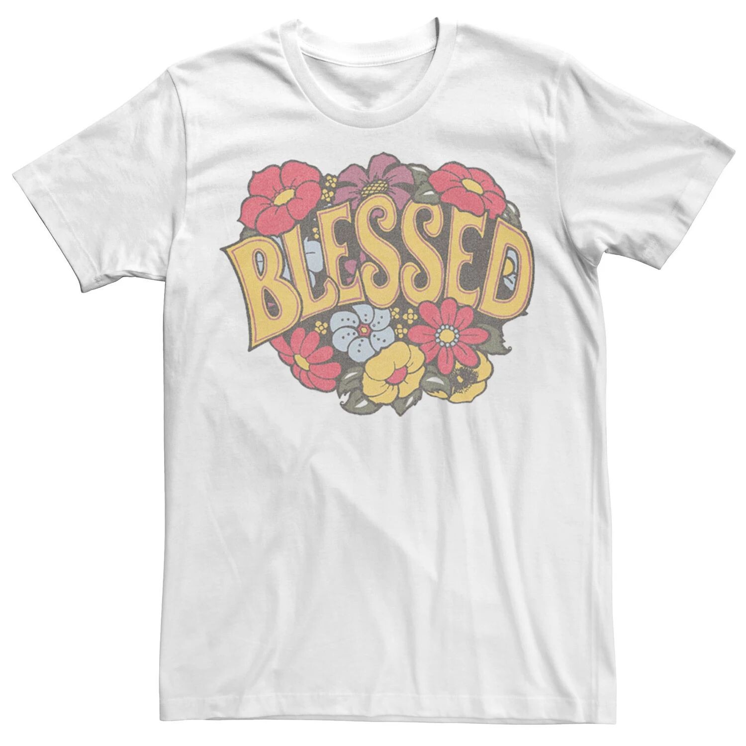 

Мужская футболка с цветочным венком Blessed, White Licensed Character, белый