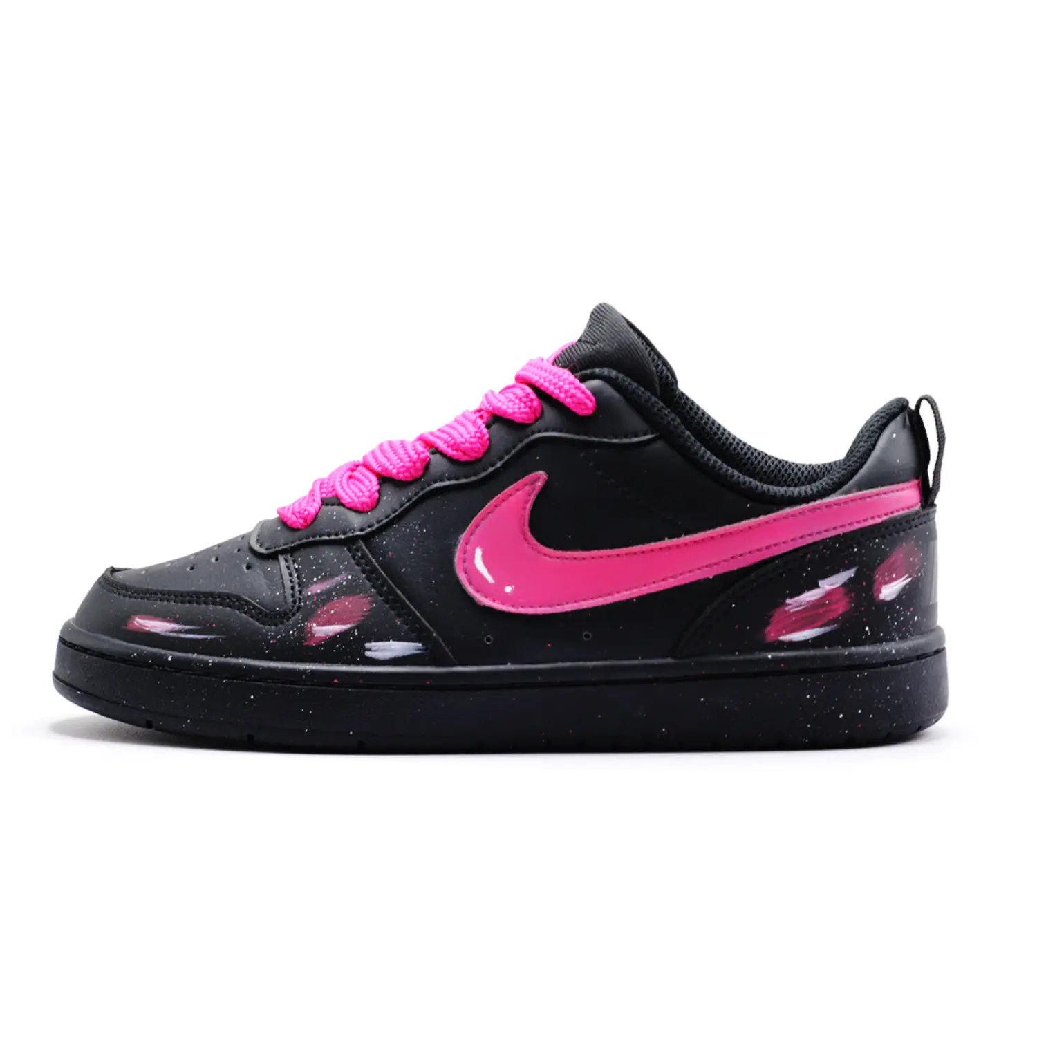 

Nike Детские кроссовки для скейтбординга Court Borough, износостойкие, нескользящие, низкие, черные, красные, для подростков