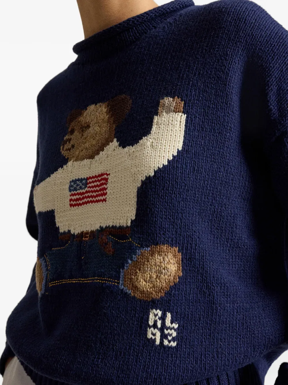 Свитер с высоким воротником Polo Bear Polo Ralph Lauren, синий — фото 3