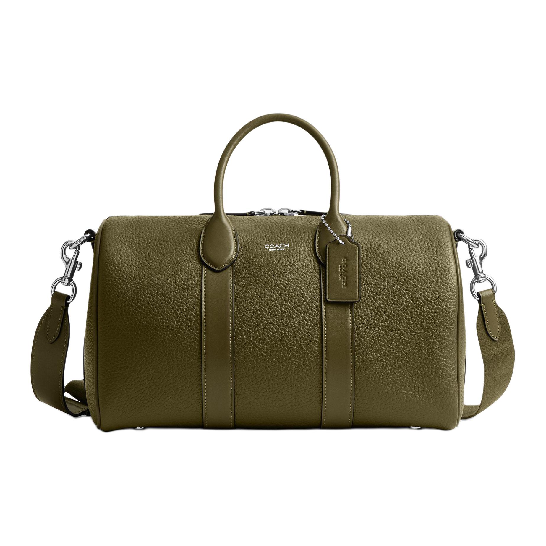 

COACH Искусственная кожа Сумка для боулинга Наплечная сумка Сумка через плечо Большая унисекс ручная сумка Оливковый зеленый