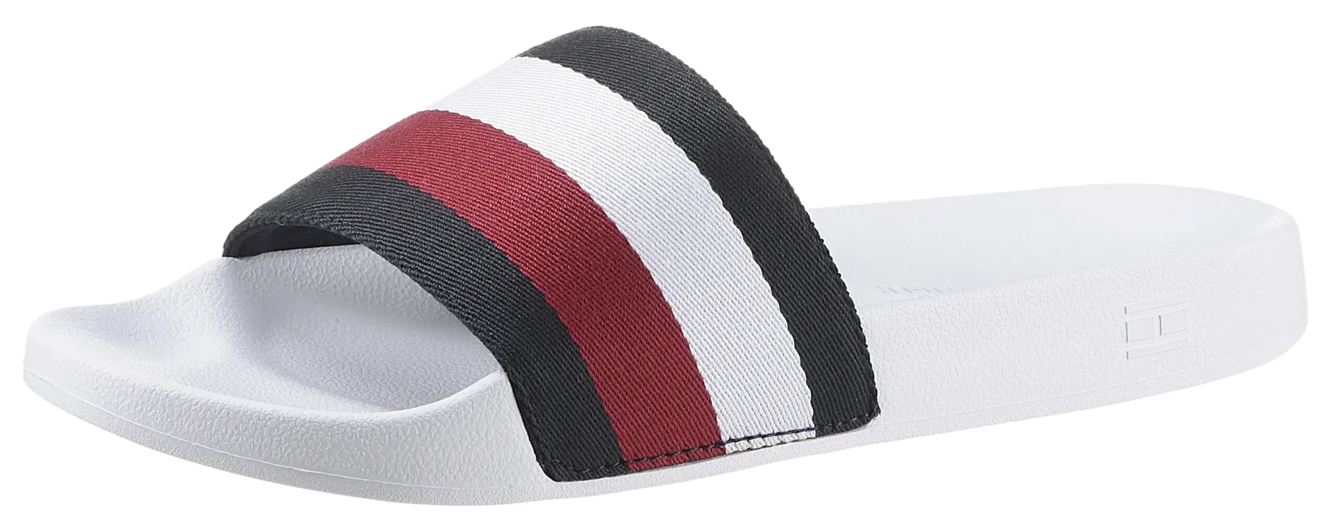 

Мюли Tommy Hilfiger "ESSENTIAL CORP SLIDE", с полосатой повязкой, красный