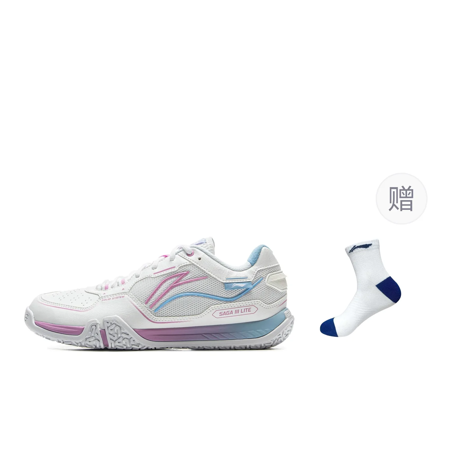 Кроссовки для бадминтона Li-Ning Cushioning Slip Resistant Coverage Low top Unisex Standard White