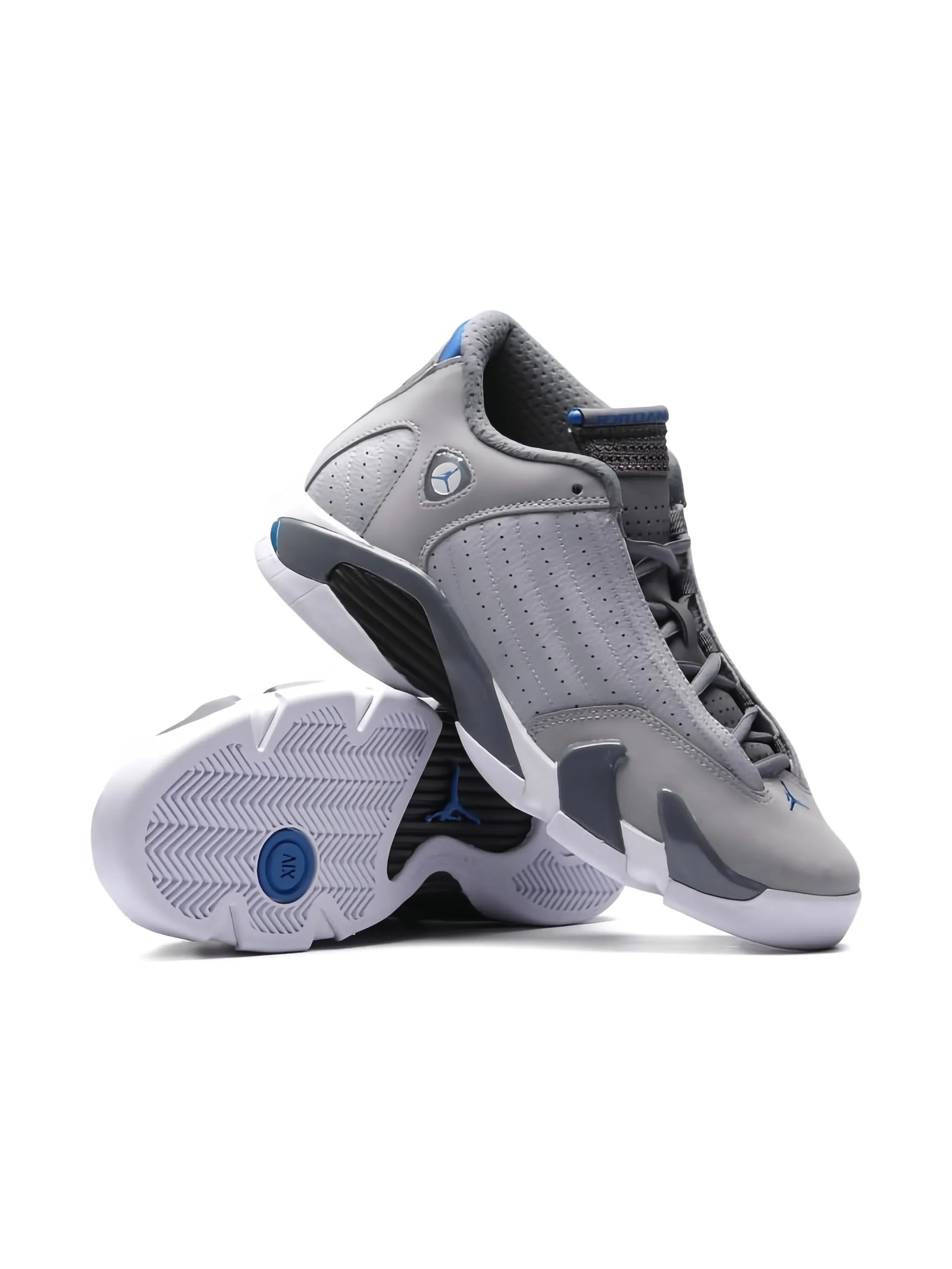 Кроссовки Air Jordan 14 Retro BG Wolf Jordan Kids, серый — фото 4