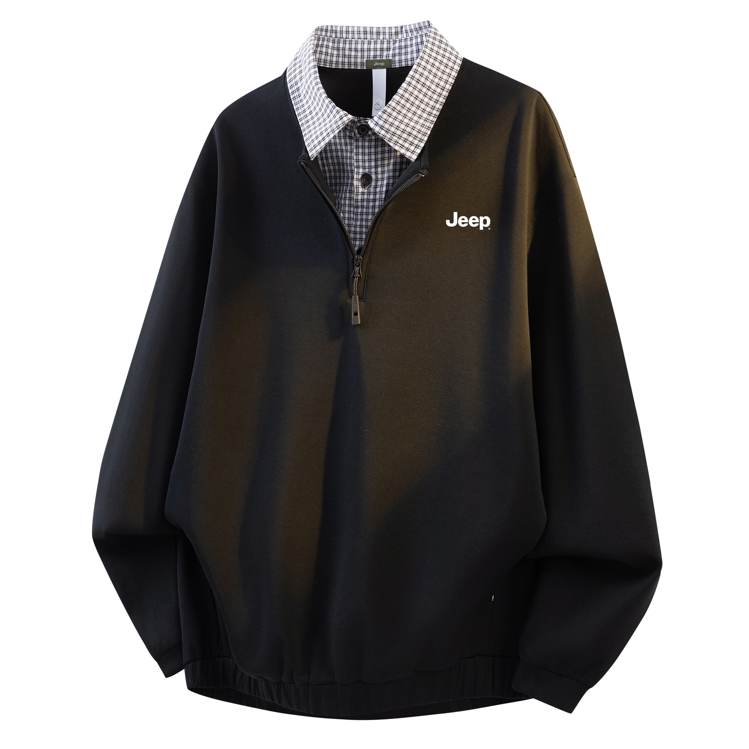 

Свитшот Unisex Lapel Moderate Mock Two Piece Jeep, polar черный