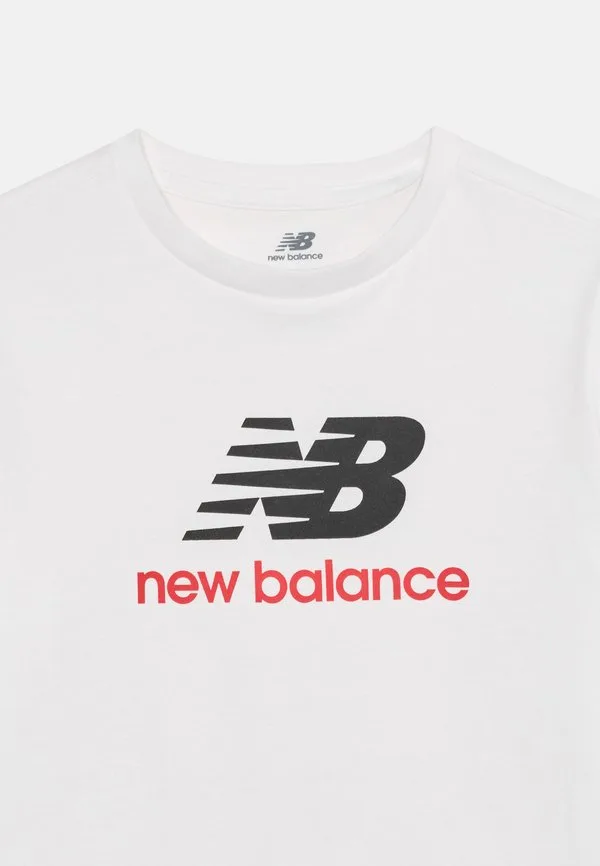 Футболка с принтом логотипа stacked New Balance, Bright White — фото 4