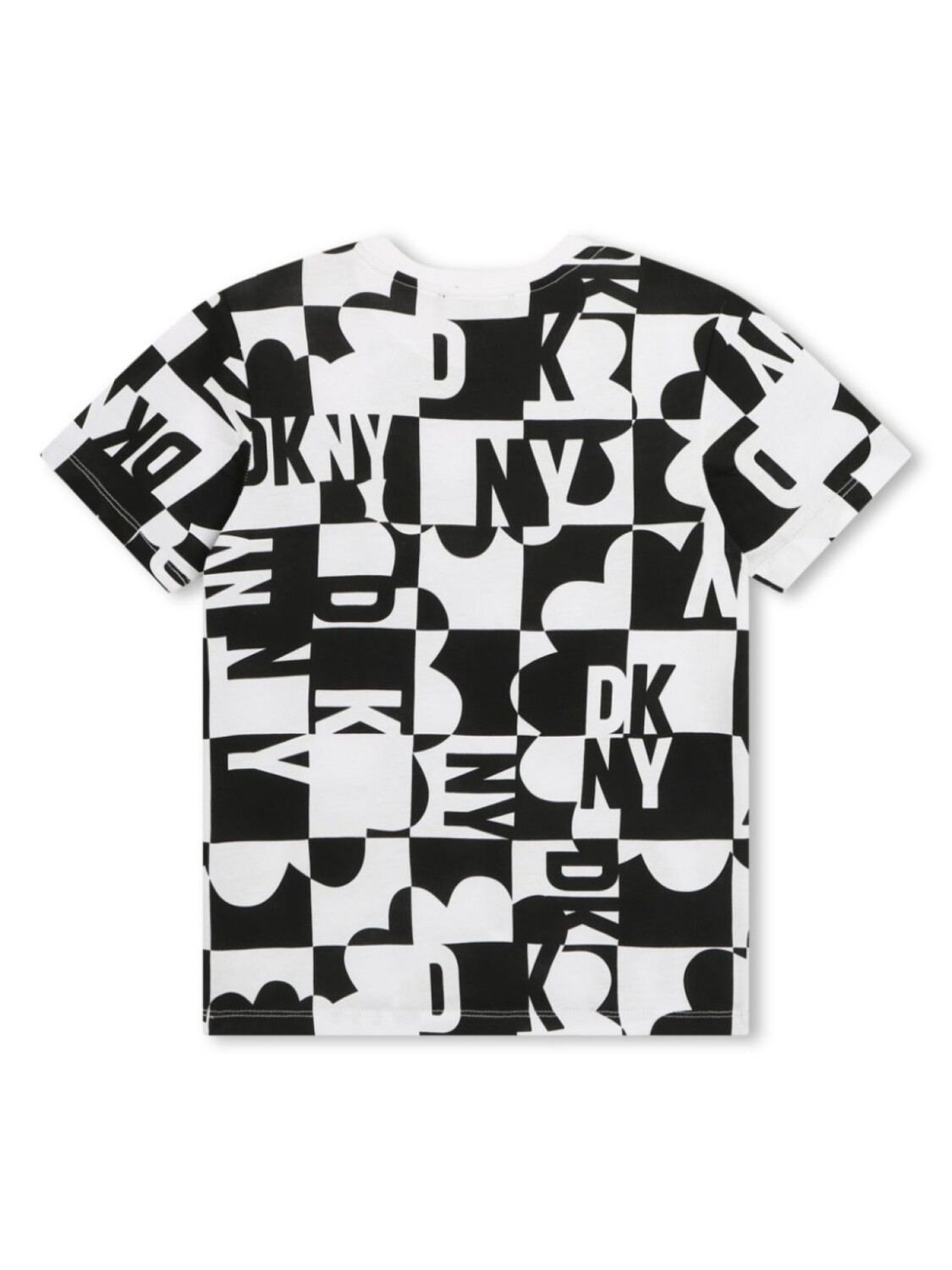 DKNY клетчатая футболка с логотипом, белый — фото 2