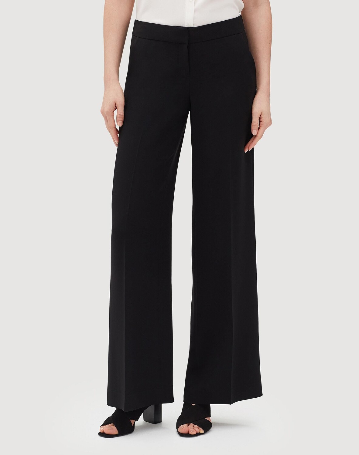

Креповые брюки Finesse Kenmare Lafayette 148 New York, черный