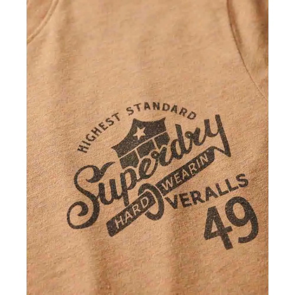 Футболка с коротким рукавом Superdry Vintage Workwear Relaxed, коричневый — фото 2