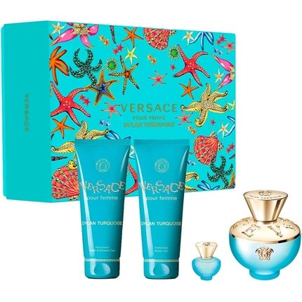 

Versace Dylan Turquoise Set for Women - 4 Pieces