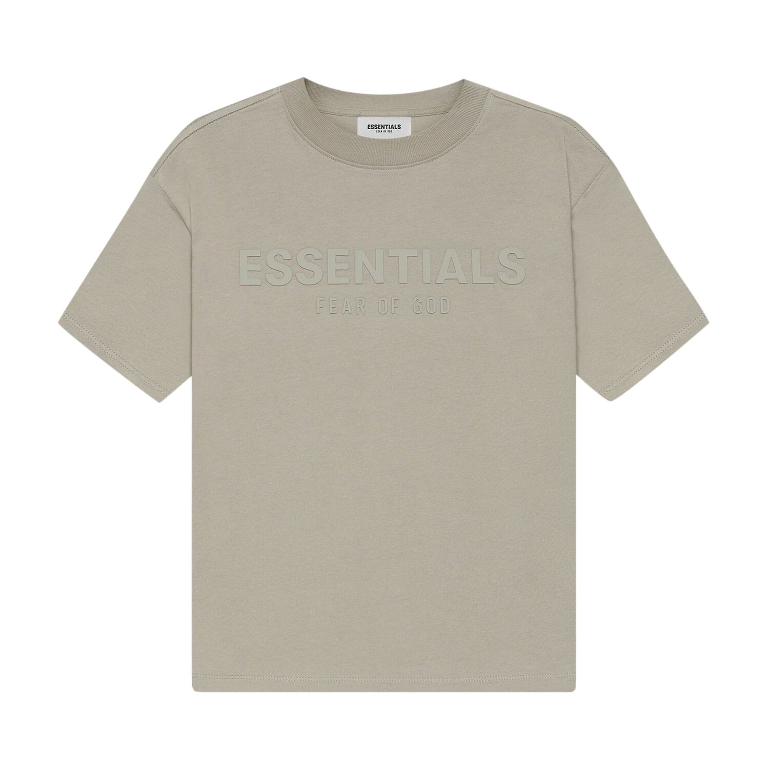 

Детская футболка с короткими рукавами Fear of God Essentials, цвет Мосс