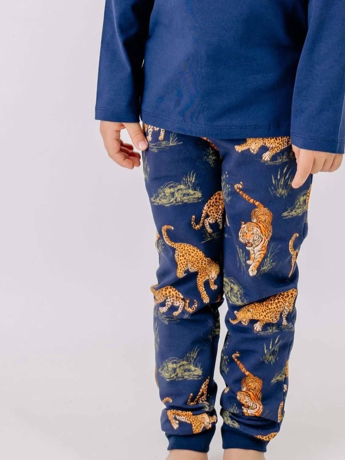 Обычные брюки 'Walkiddy - Tigers and Leopards Jogger' Walkiddy, Navy — фото 2