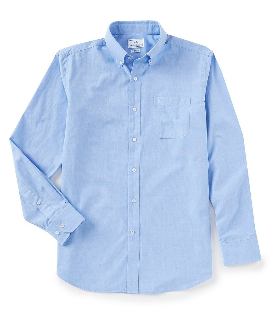 

Однотонная тканая рубашка с длинными рукавами Southern Tide Sullivan, синий