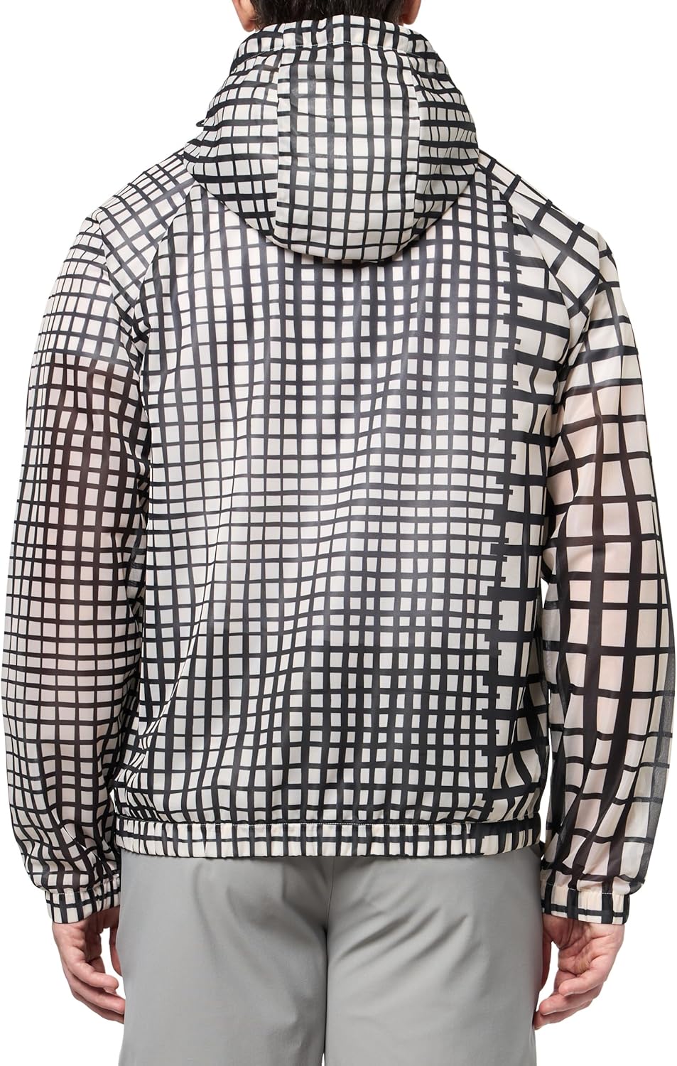 Мужская спортивная куртка Lacoste Sport Lightweight Crocodile Print, Lapland/Black — фото 2