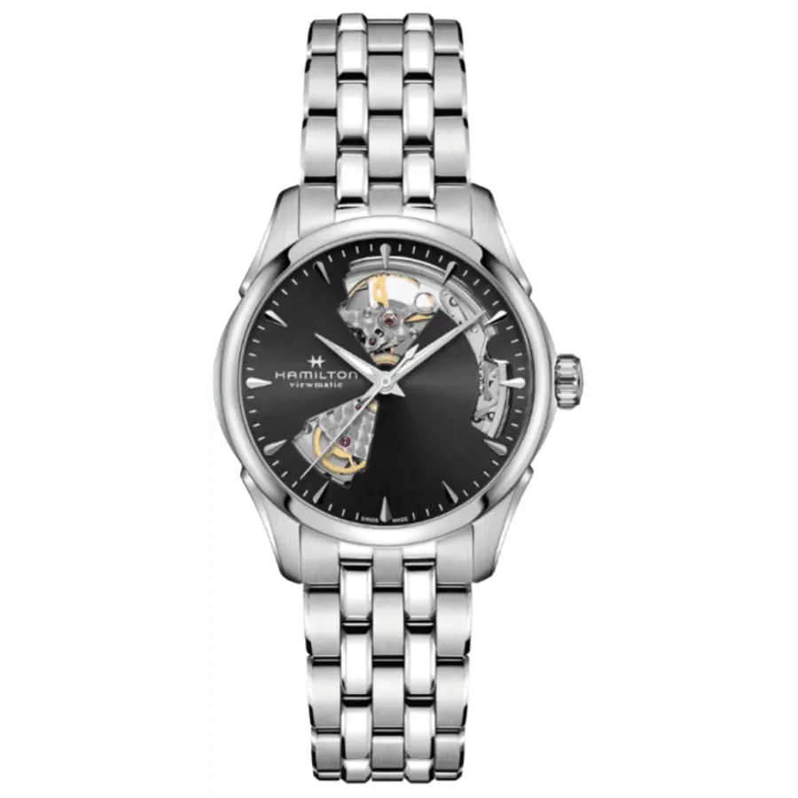 

Часы Hamilton Jazzmaster Open Heart Lady Automatic с черным циферблатом