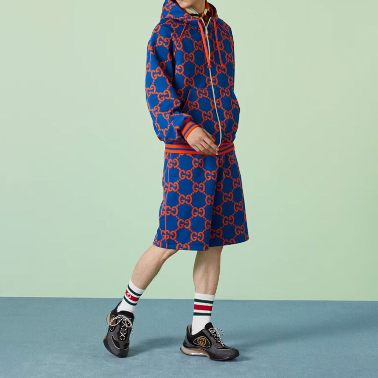 Куртка мужская Gucci, двухсторонняя, синий/оранжевый — фото 2