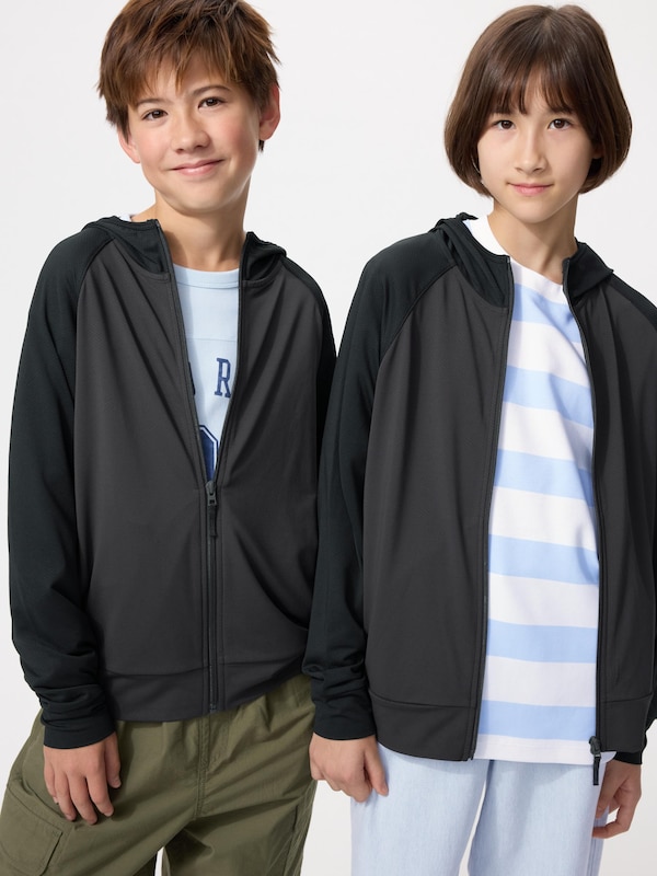 

Толстовка AIRism с UV-защитой на молнии (color block) Uniqlo, 09 black