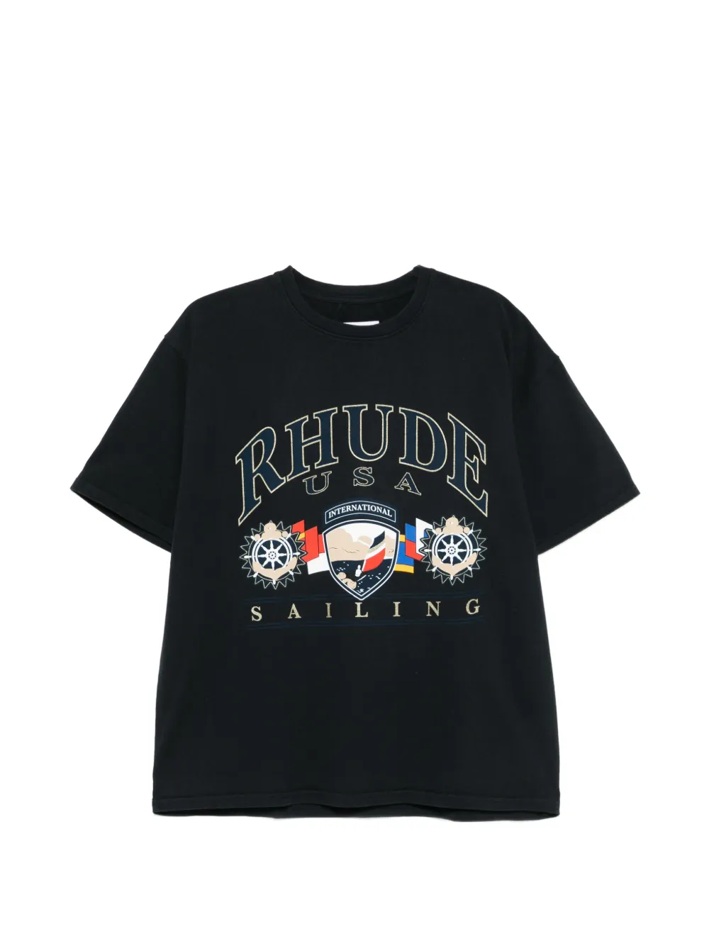 

Футболка с принтом Rhude, черный