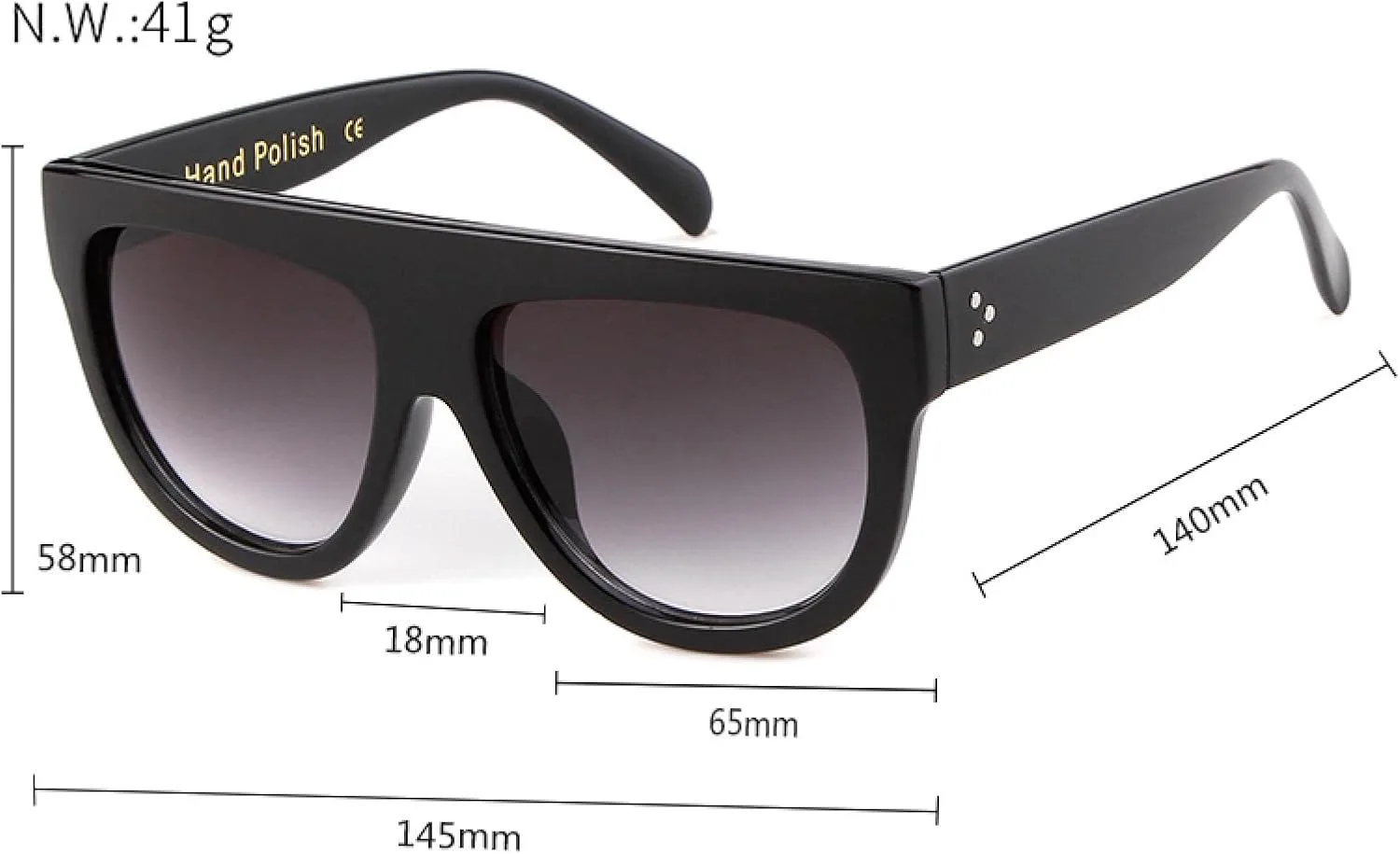 

Модные женские солнцезащитные очки в винтажном стиле с градиентным переходом цвета и заклепками, обеспечивающие защиту от УФ-излучения UV400 TOIPASTN, C8