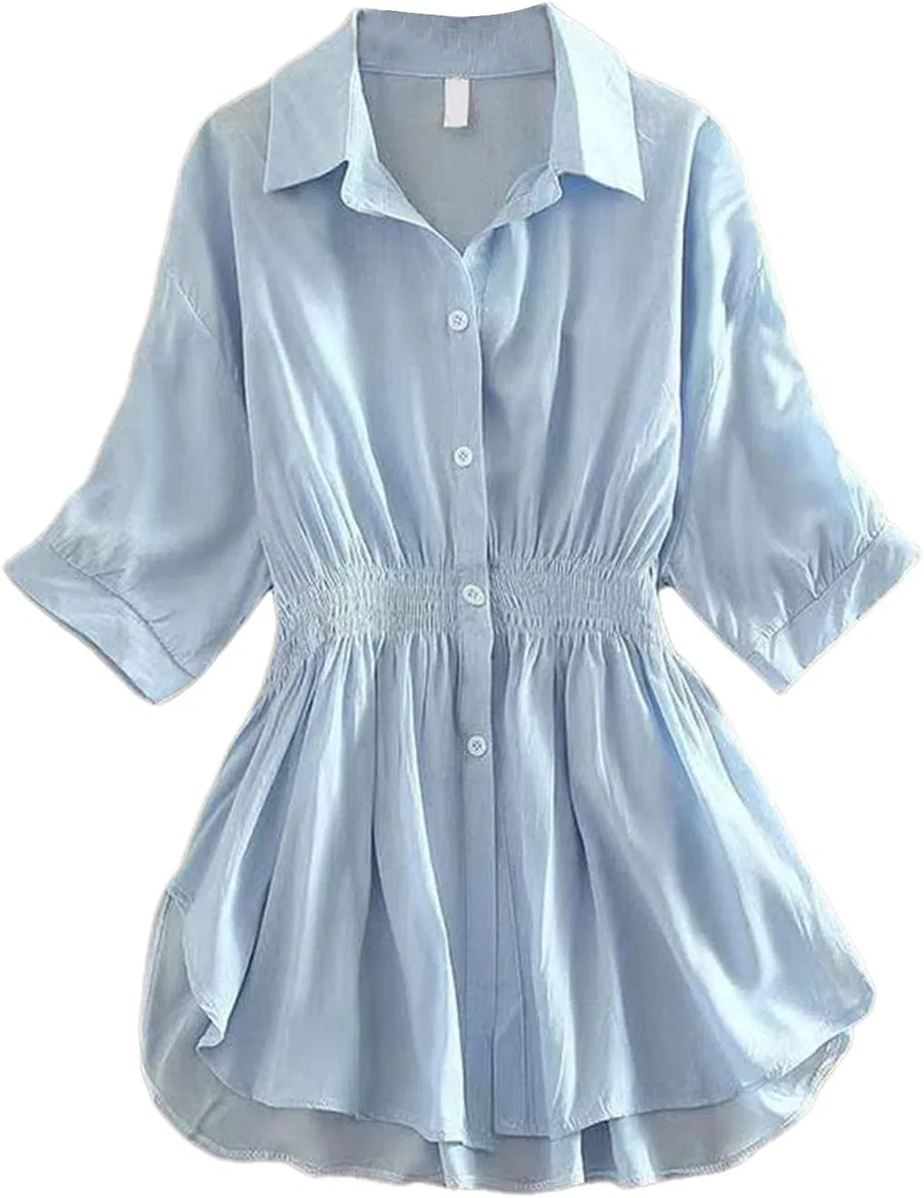 Блуза с V-образным вырезом, Button-Down Tunic, черный — фото 4