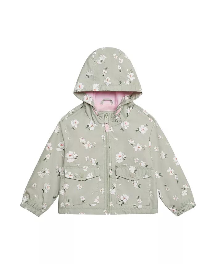 

Легкая ветровка с цветочным принтом для девочек от Carter s Toddler Carter's, зеленый