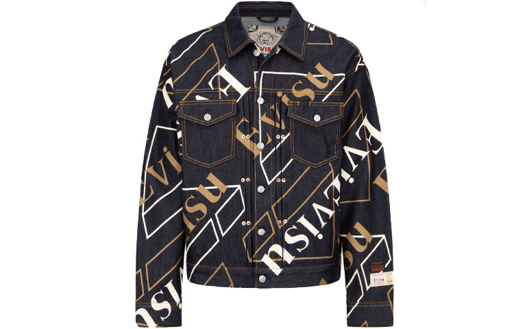 

Джинсовая куртка мужская многоцветная Evisu, цвет Multicolor