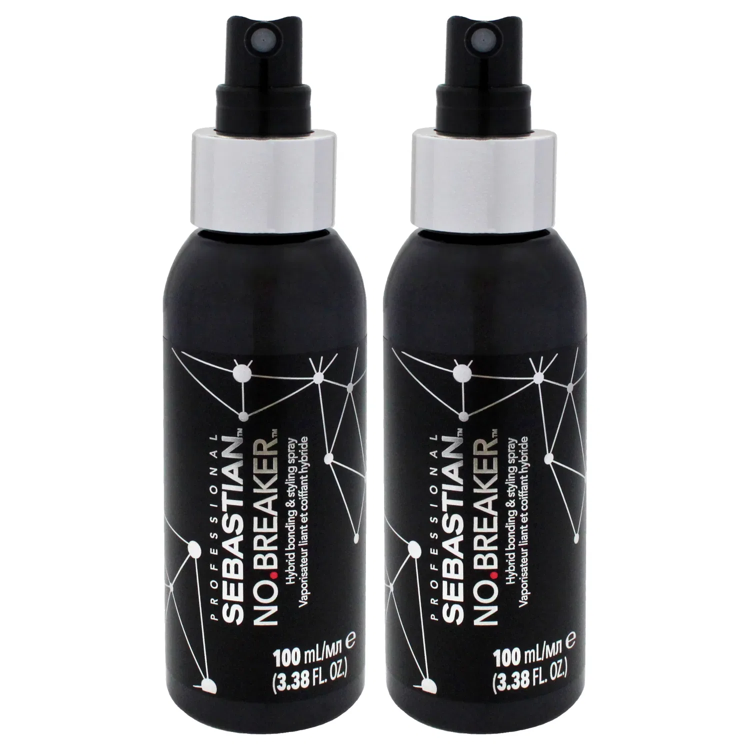 Спрей для восстановления волос No Breaker Leave-In Bonding Spray от Sebastian для мужчин и женщин - 3,3 унции (98 мл) - упаковка из 2 штук, Clear — фото 2
