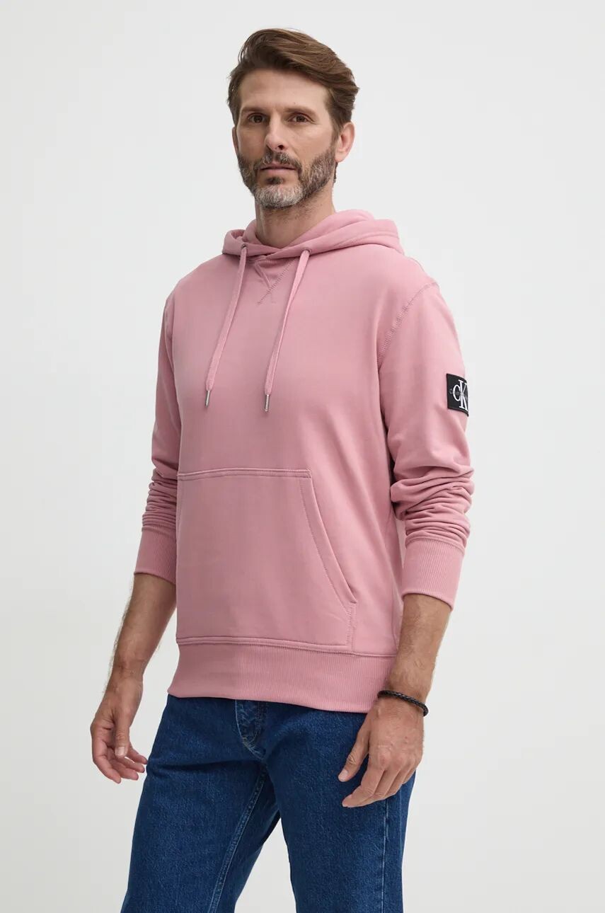 

Хлопковая толстовка Calvin Klein Jeans, розовый