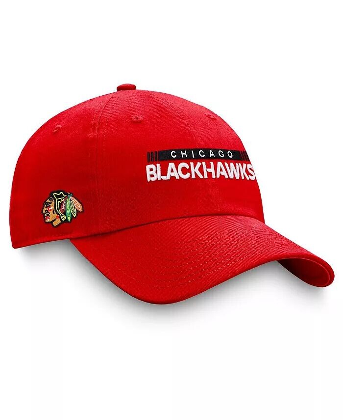 

Мужская красная регулируемая кепка Chicago Blackhawks Authentic Pro Rink Fanatics, красный