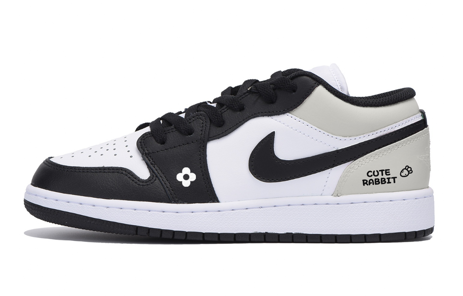 Детские кроссовки для скейтбординга Air 1 Low Top, серые, для подростков Jordan, белый — фото 2