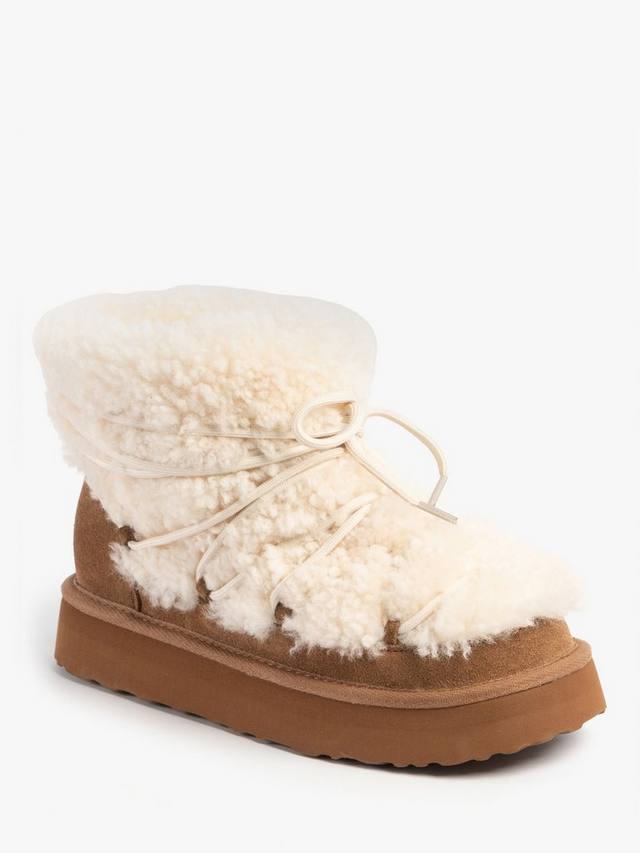 Женские зимние ботинки Brooke из овчины Just Sheepskin, Chestnut — фото 4