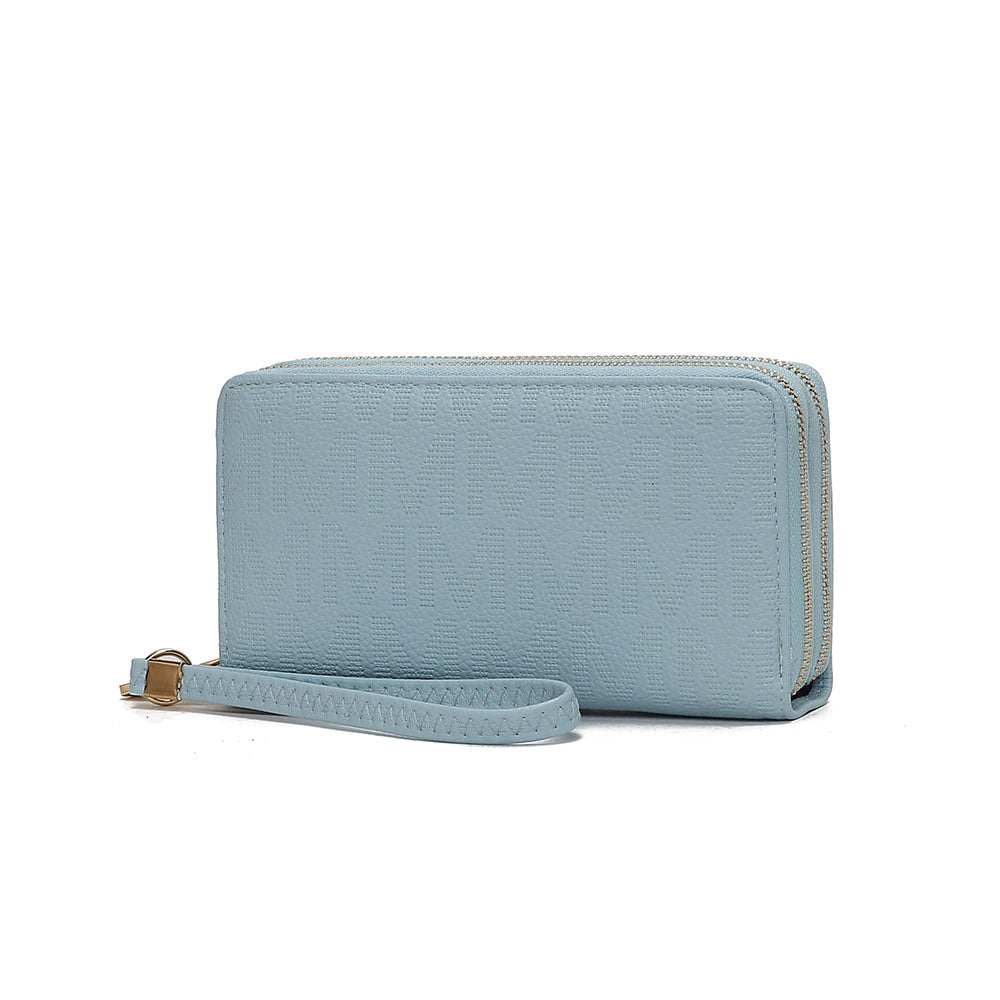 

Кошелек-кошелек Lisbette Wristlet Handbag M Signature MKF Collection By Mia K., светло-голубой