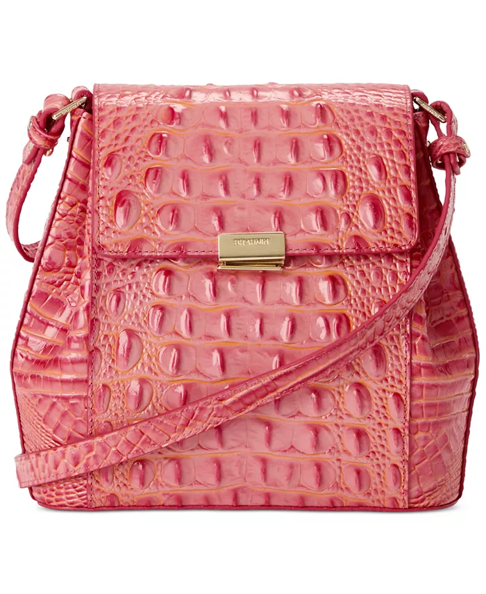 

Сумка кросс-боди Melbourne Margo из тисненой кожи Brahmin, оранжевый