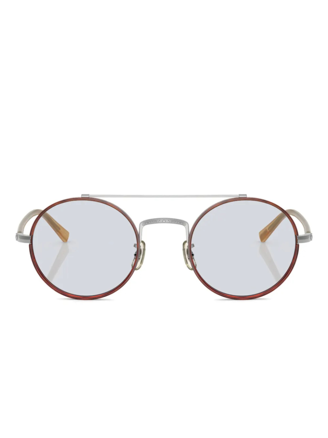 

Oliver Peoples round-frame очки, коричневый