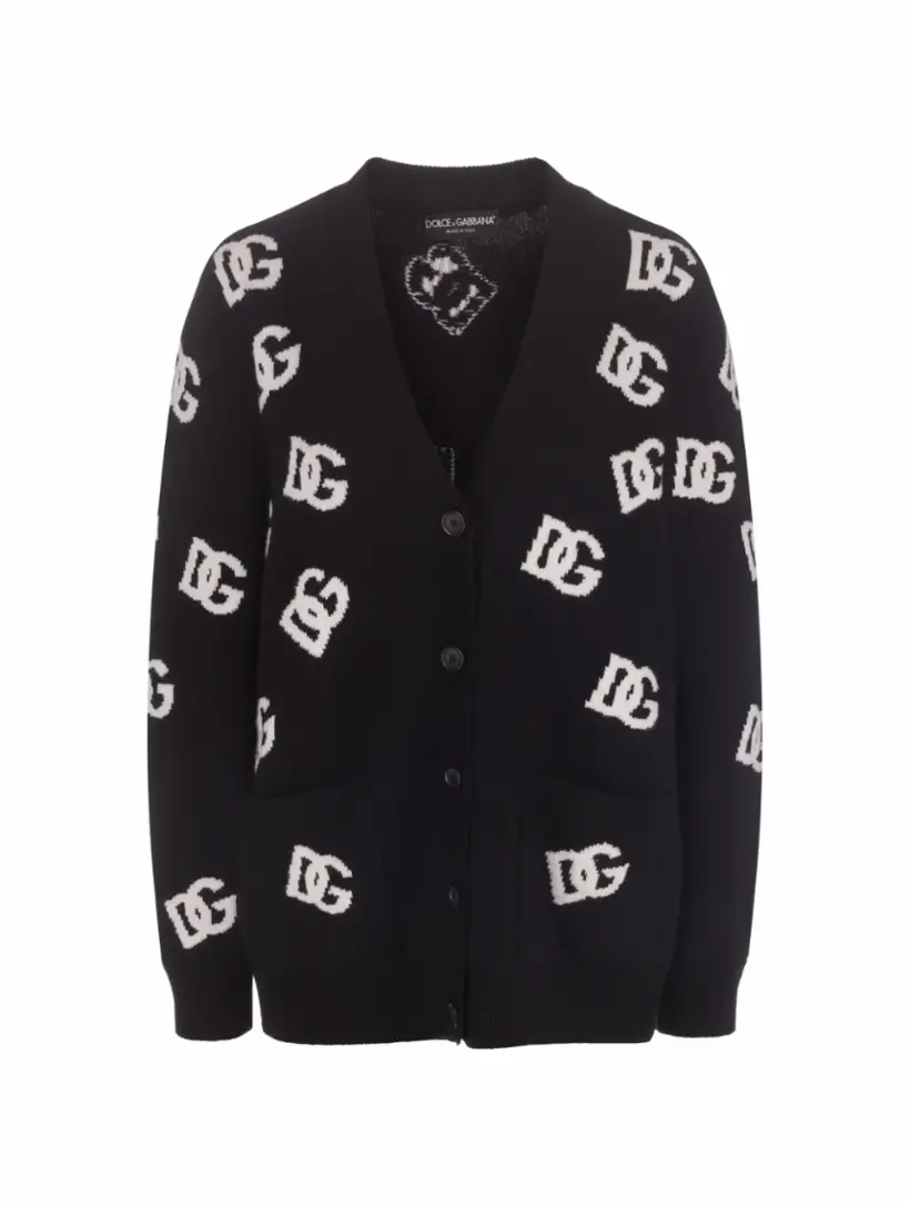 

Шерстяной кардиган с монограммой Dolce&Gabbana, мультиколор