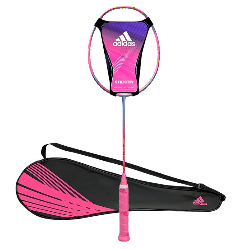 

Adidas RK808501 Ракетка для бадминтона из карбона, наступательная, с жестким наконечником, высокого качества, женская, с одинарным хватом, розовая