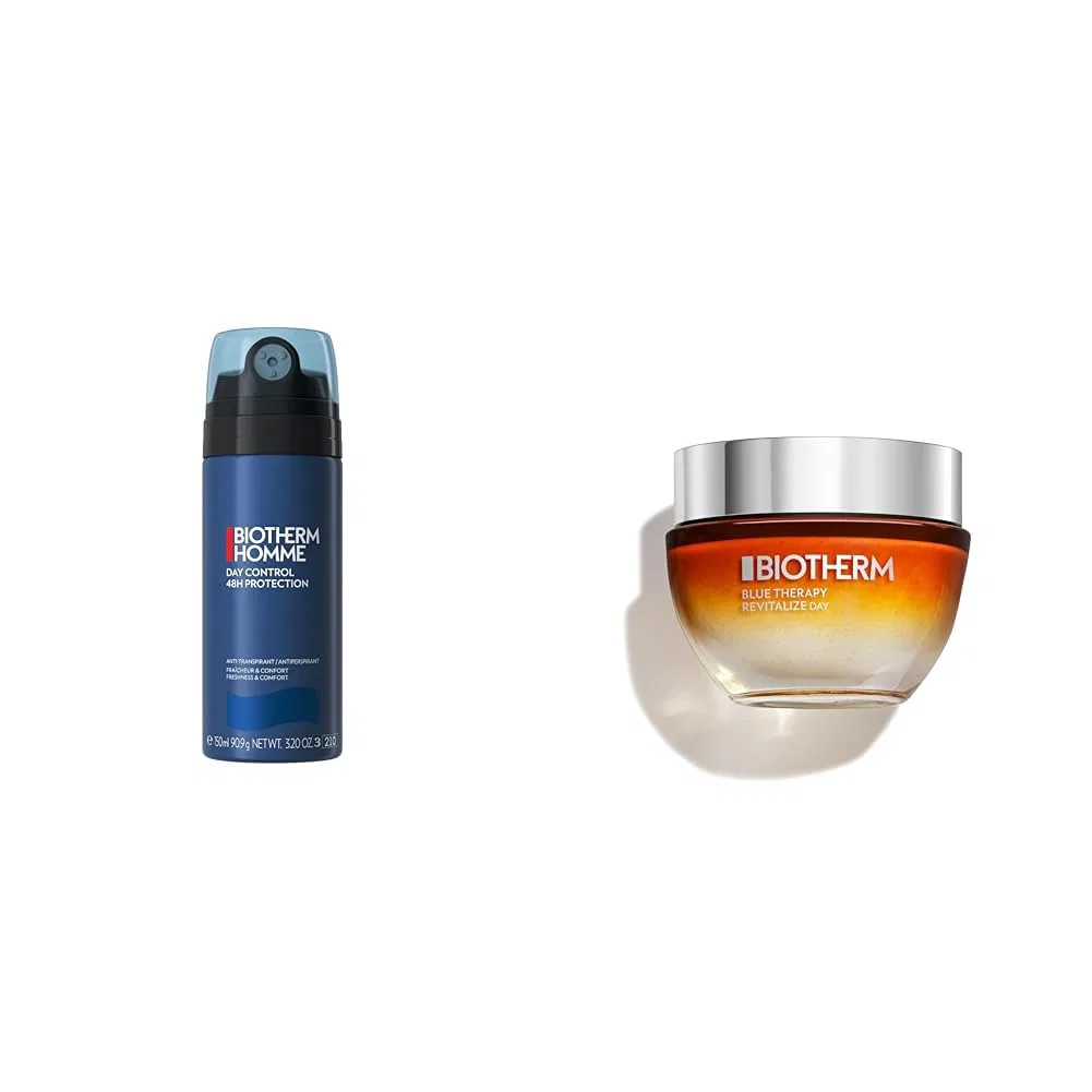 Крем для лица Biotherm — Дезодорант Day Control + дневной Blue Therapy Revitalize, 150 мл