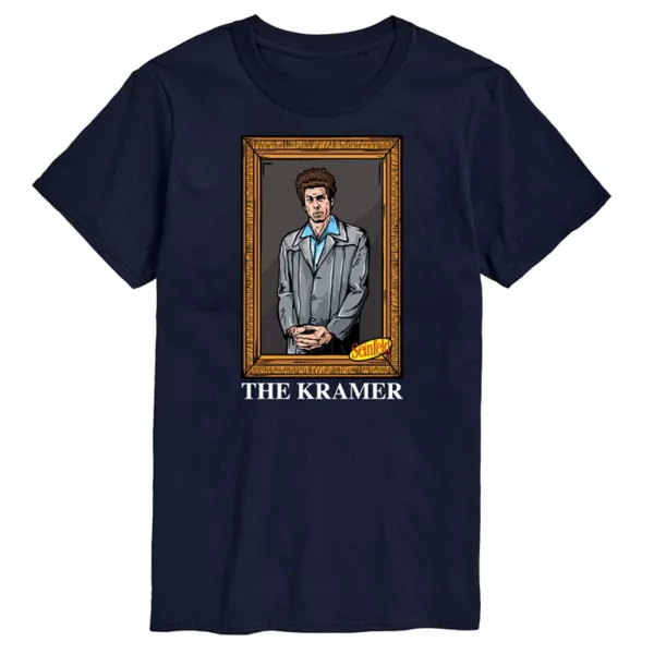 

Мужская футболка Seinfeld the Kramer Licensed Character, синий