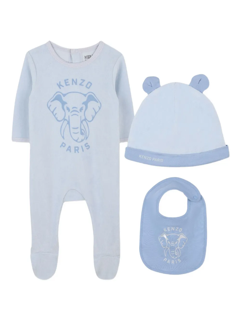 Комплект из комбинезона и топа с принтом Kenzo Kids, синий — фото 4