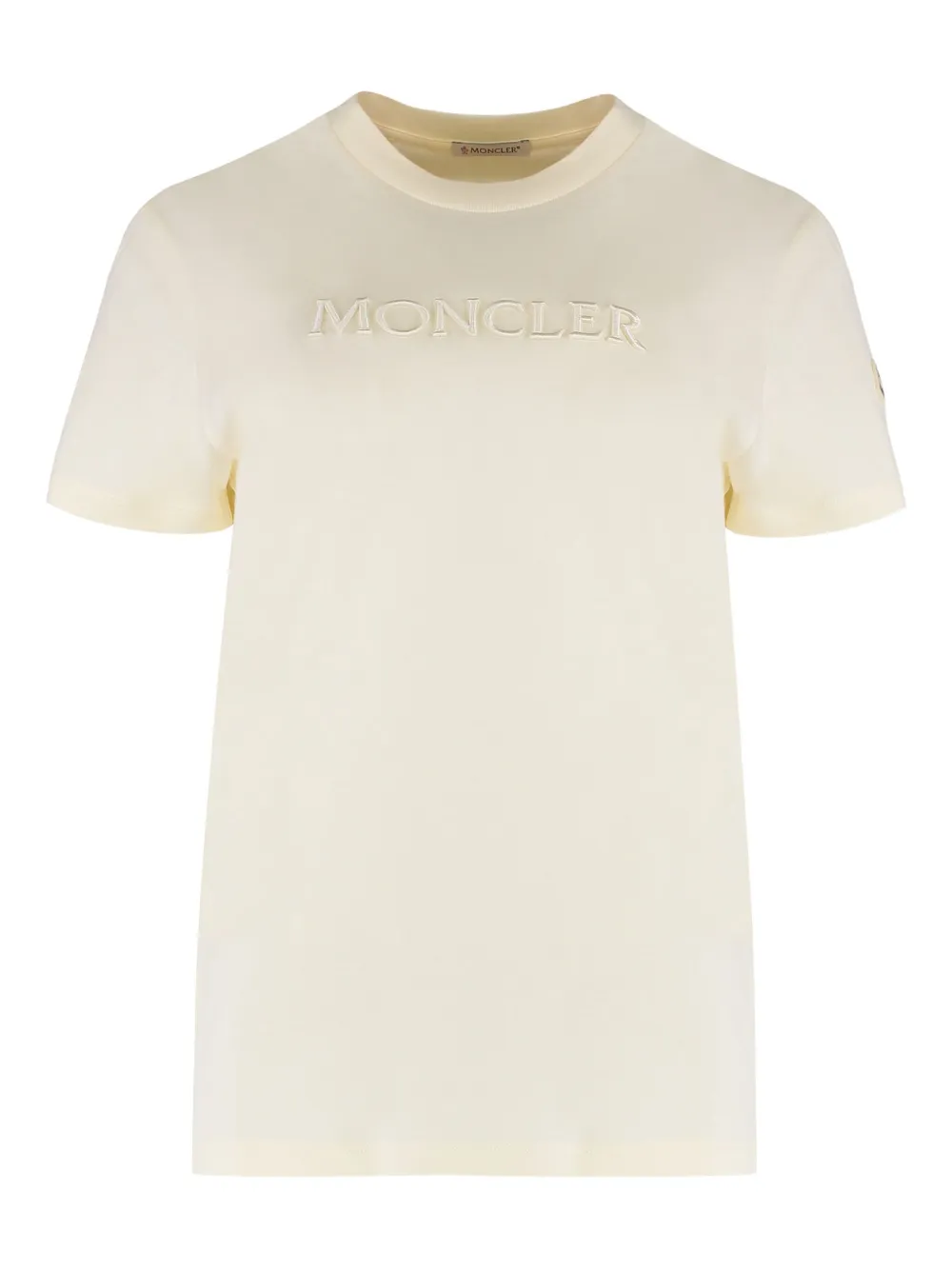 

Футболка с круглым вырезом Moncler, бежевый