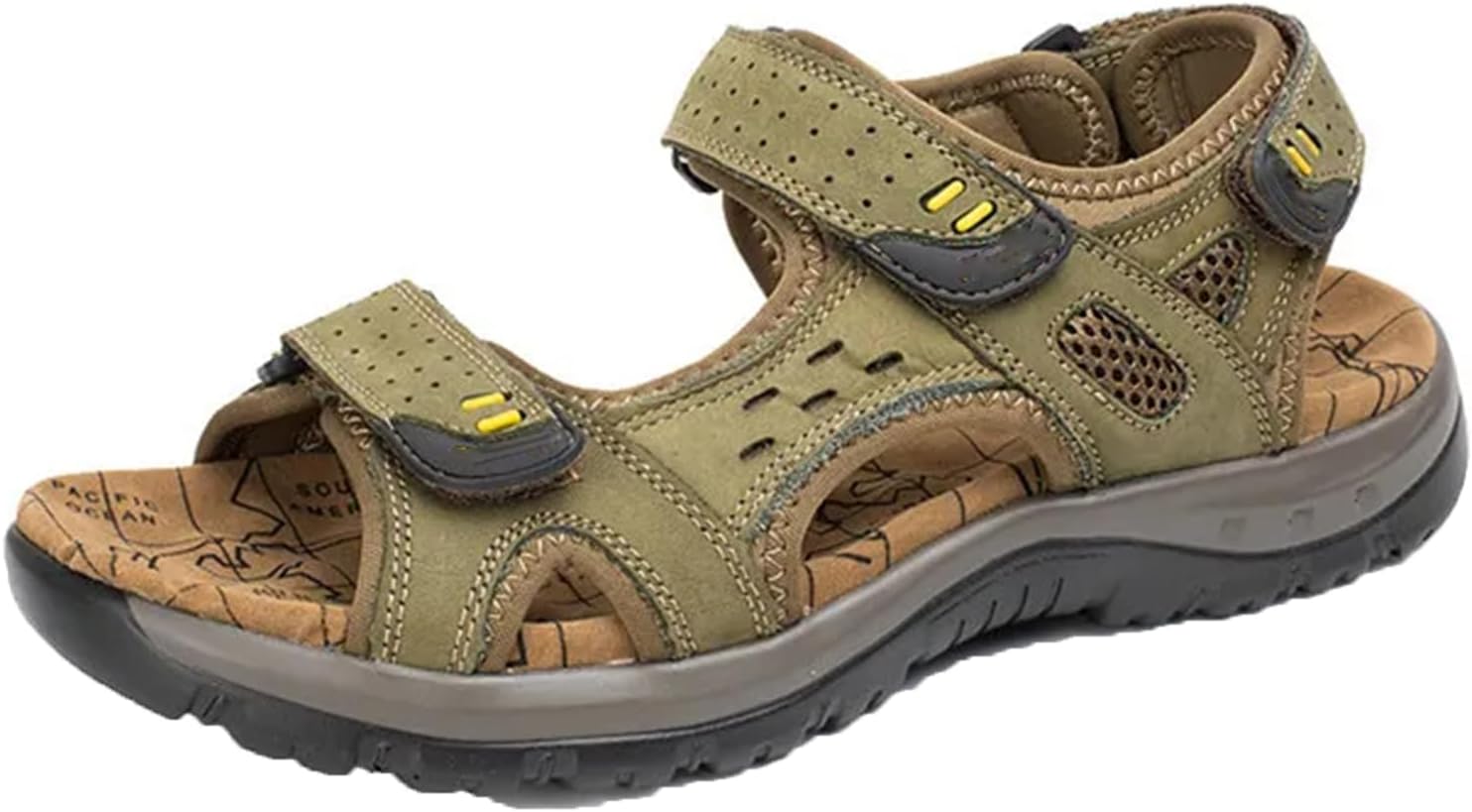 

Сандалии большого размера для мужчин, летние повседневные мужские обувь, пляжные сандалии Generic, хаки