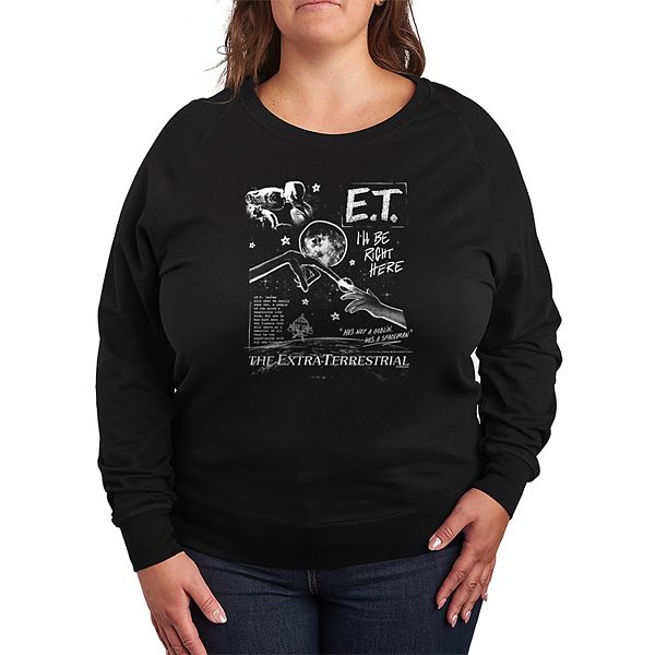 

Футболка с длинным рукавом French Terry с коллажем ET plus size Licensed Character, Black, Черный, Футболка с длинным рукавом French Terry с коллажем ET plus size Licensed Character, Black