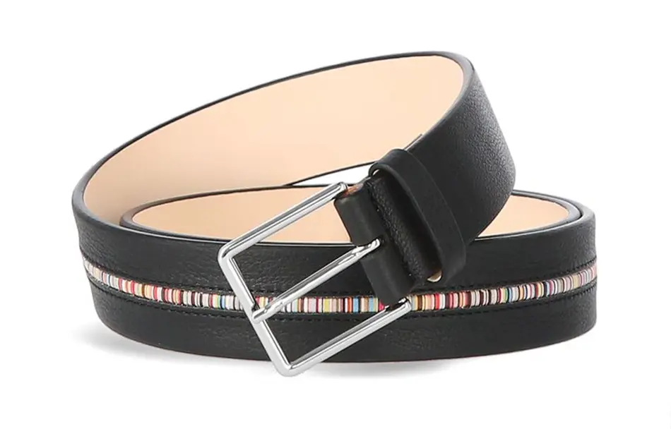 

Paul Smith Полосатый ремень с детализацией, Black