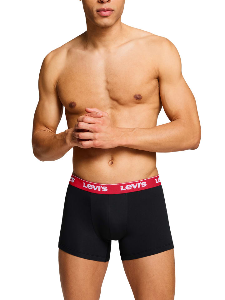 Levi´s Боксерские шорты LEVIS Men Repeat Logo Boxer 3P в черно-серой цветовой гамме — фото 4