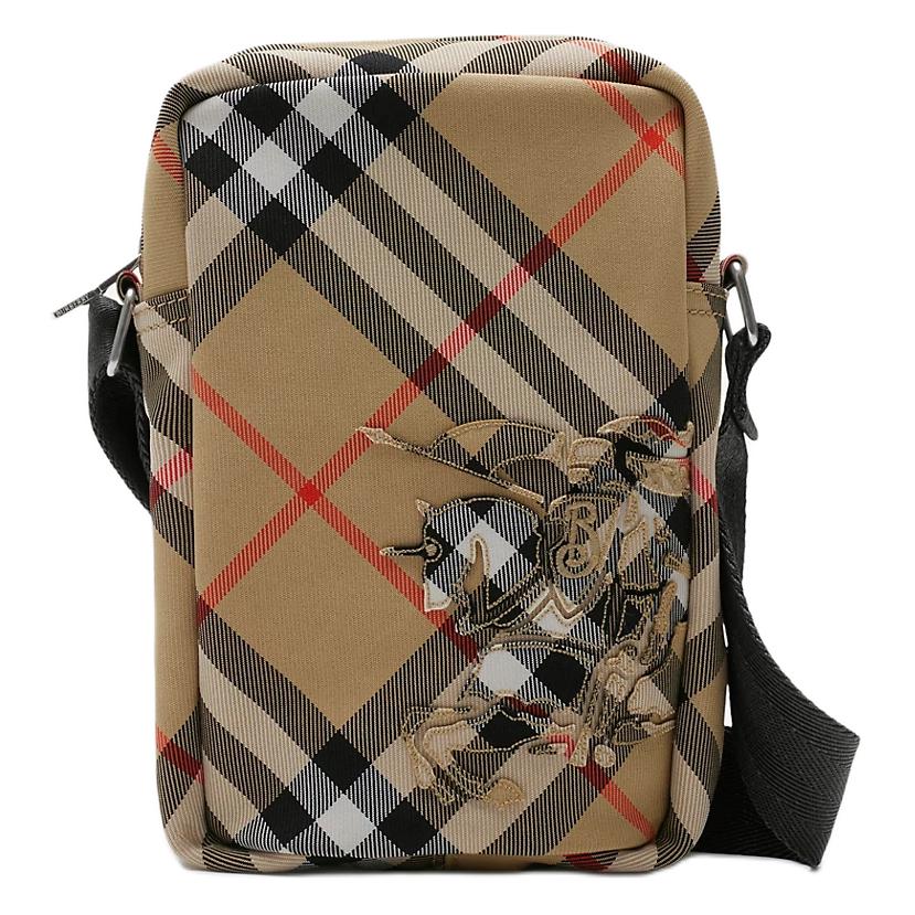 

Полиэстеровый наплечный кроссбоди чехол для телефона мужской песочный Burberry, shopping bag set(basic set+shopping bag)