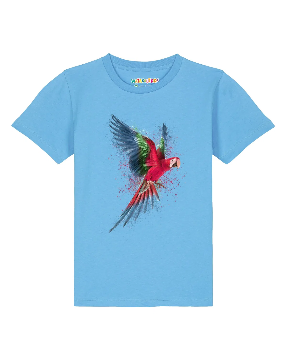 Футболка 'Papagei' Watabout.Kids, Turquoise/Aqua/Dark Blue